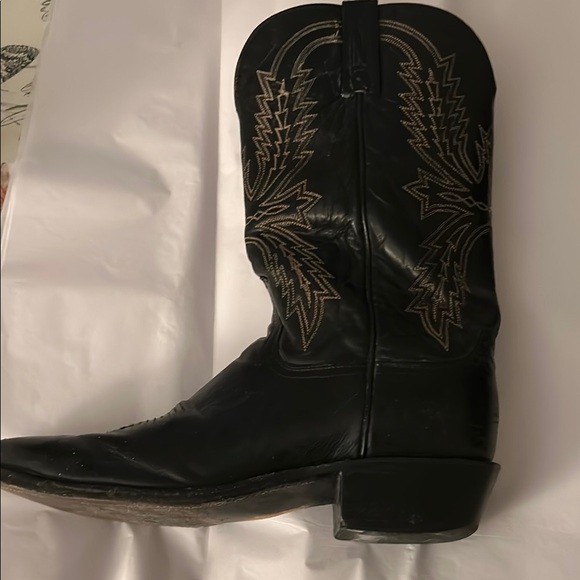 Lucchese Black Cowboy Boots - Picture 3 of 7